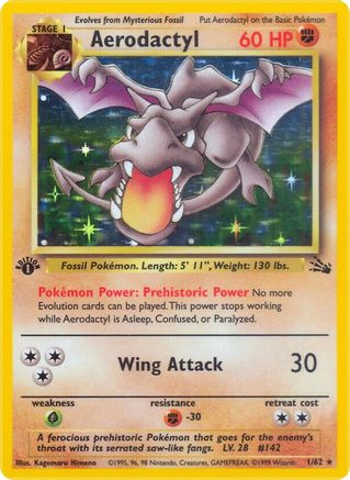 Aerodactyl - 1/62 [Fossil] - 1st Edition Holofoil