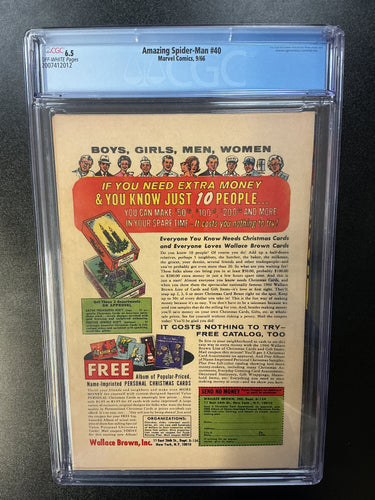 Amazing Spider-Man #40 Marvel Comics, 9/66 CGC 6.5 - Origin of the Green Goblin - Stan Lee Story