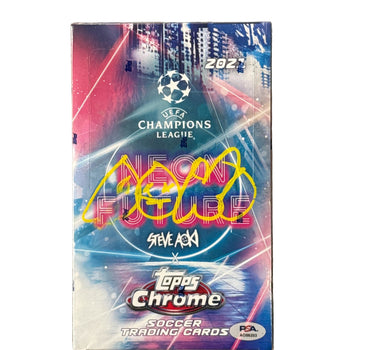 2021 Topps Chrome UEFA Champions Steve Aoki Autographed X Neon Future Sealed Hobby Box