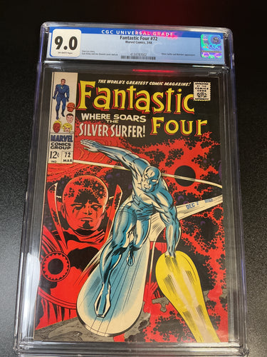 Fantastic Four #72 Marvel Comics, 3/68 CGC 9.0 - Silver Surfer and Watcher appearance