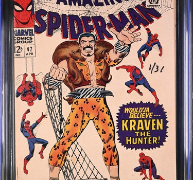 Amazing Spider-Man #47 CGC 5.5 - Marvel Comics 4/67 - Kraven appearance, Green Goblin cameo in flashback