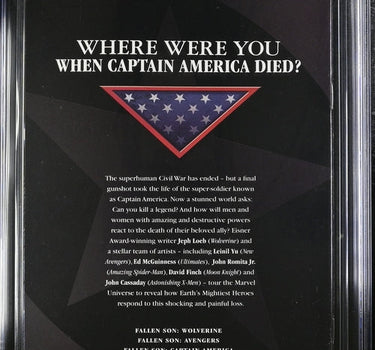 Fallen Son: The Death of Captain America #4 CGC 9.4 - Marvel Comics 7/07