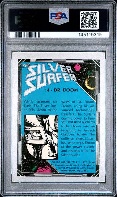 1992 COMIC IMAGES SILVER SURFER #14 DR. DOOM PSA 6