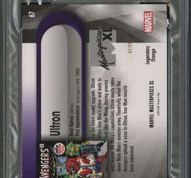2024 SKYBOX MARVEL MASTERPIECES XL #67 ULTRON LEGENDARY ORANGE FOIL