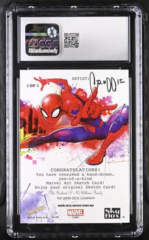 Marvel English Morbius 1 of 1 CGC 9 - Spider-Man Metal (2022 Upper Deck) Artist Sketch Card Cruddie Torian