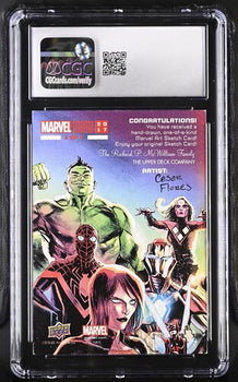Marvel English Mary Jane 1 of 1 CGC 8 - 2018 Marvel Annual 2017 (2017 Upper Deck) Artist Sketch Card Cesar Flores
