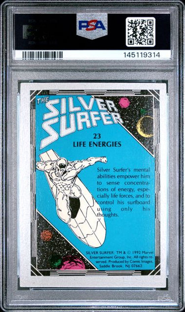 1992 COMIC IMAGES SILVER SURFER #23 LIFE ENERGIES PSA 7
