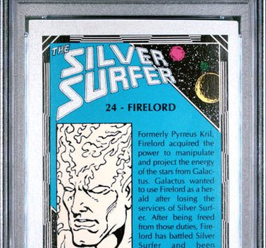 1992 COMIC IMAGES SILVER SURFER #24 FIRELORD PSA 7