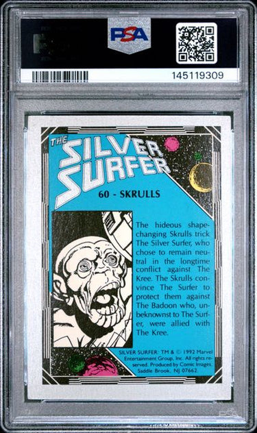 1992 COMIC IMAGES SILVER SURFER #60 SKRULLS PSA 7