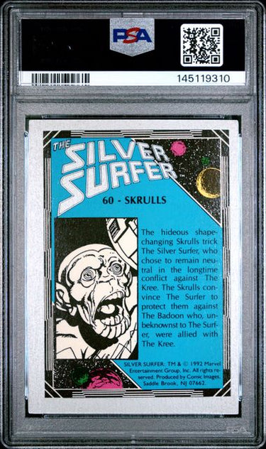 1992 COMIC IMAGES SILVER SURFER #60 SKRULLS PSA 7