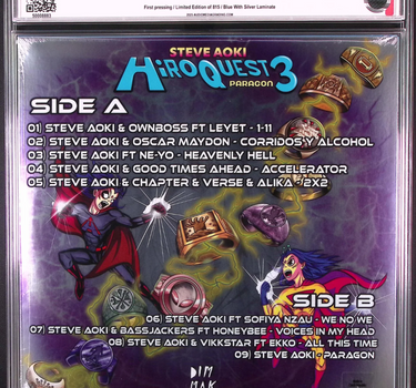 HiroQuest 3: Paragon Steve Aoki AMG Graded Gem Mint 10 Limited Edition - Blue with Silver Laminate