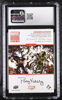 Marvel English Tiger Shark 1 of 1 2018 Marvel Annual 2018-19 (2018 Upper Deck) Artist Sketch CGC 8.5 Card Poog Nasty