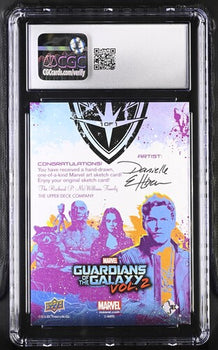 Marvel English Captain Marvel 1 of 1 2017 Guardians of the Galaxy Vol. 2 (2017 Upper Deck) Artist Sketch Card Danielle Ellison